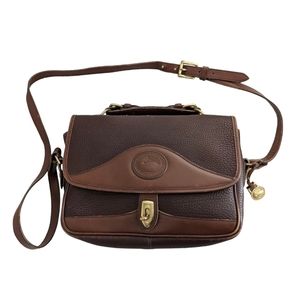 VINTAGE DOONEY & BURKE AWL CARRIER BAG - DOUBLE CHOCOLATE, RARE COLOR COMBO